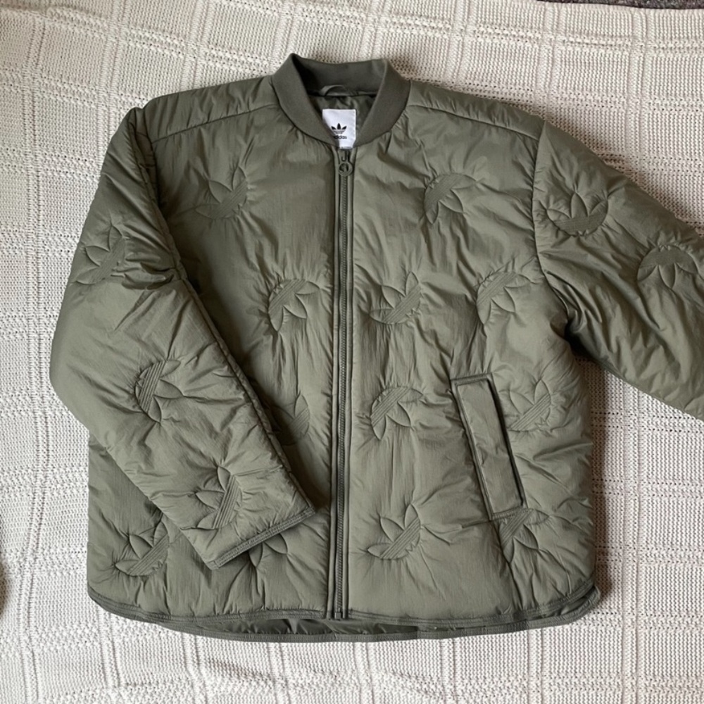 ADIDAS QUILTED LINER JACKET-GREEN